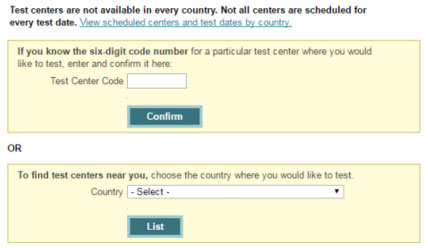 ACT考試選擇考位流程