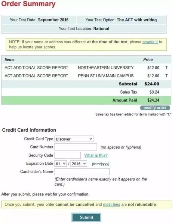ACT考試送分流程